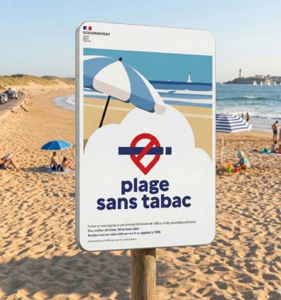 Panneau Plage Sans Tabac