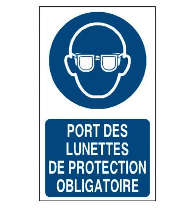 Panneau Port des lunettes de protection obligatoire