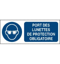 Panneau Port des lunettes de protection obligatoire