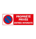 Panneau propriété privée entrée interdite