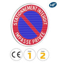 Panneau interdiction de stationner impasse privée