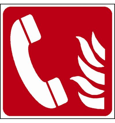 Panneau Téléphone à utiliser en cas d’incendie - F006