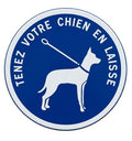 Panneau tenez votre chien en laisse