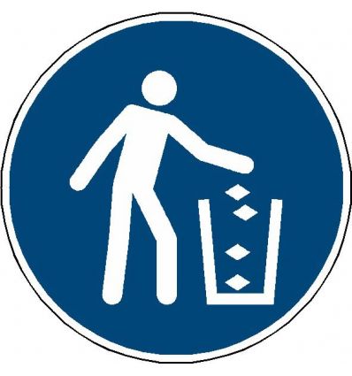 Panneau Utiliser la poubelle - M030