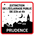 Panneau extinction de l'éclairage public