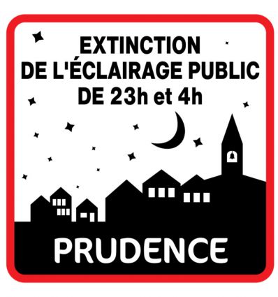 Panneau extinction de l'éclairage public
