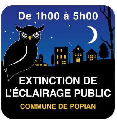 Panneau extinction de l'éclairage public