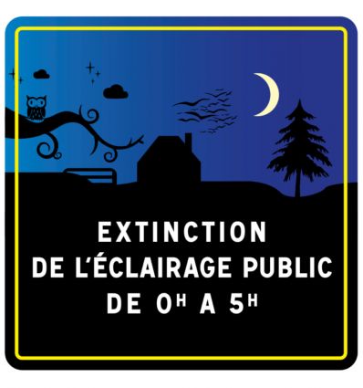 Panneau extinction de l'éclairage public