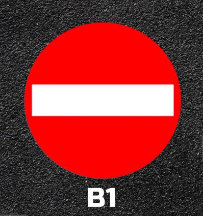 Panneaux routiers thermocollés de type B