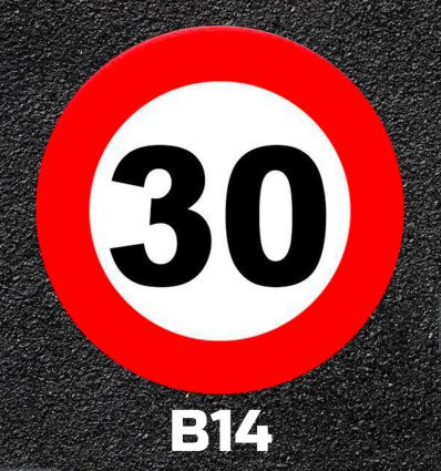 Panneaux routiers thermocollés de type B
