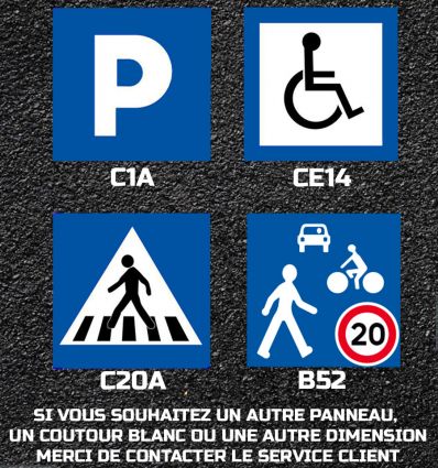 Panneaux routiers thermocollés de type C et CE