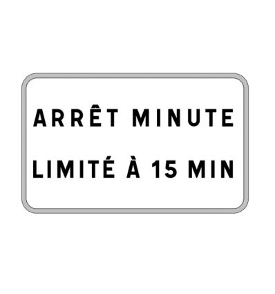 Panonceau M9z : Arrêt Minute Limité à 15 min