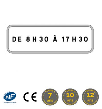 Panonceau M9z Horaires