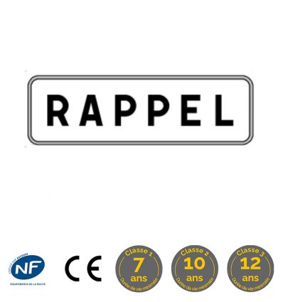 Panonceau M9z : Rappel