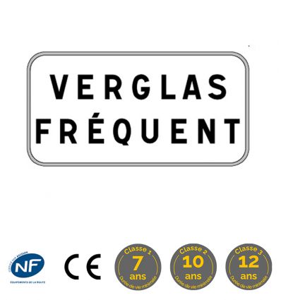 Panonceau M9z : Verglas fréquent