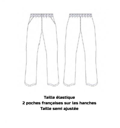 Pantalon médical blanc unisexe