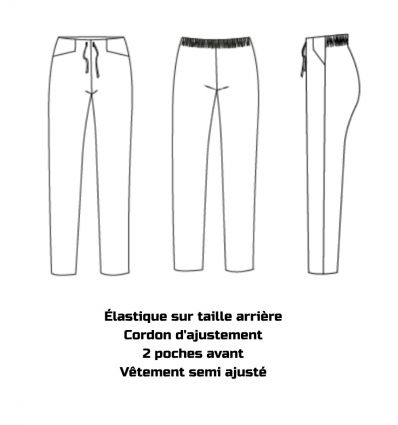 Pantalon médical femme couleur