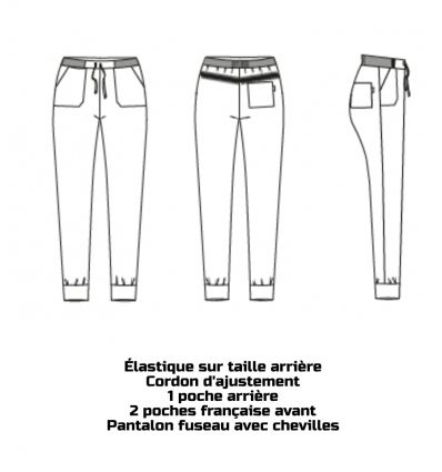 Pantalon médical homme couleur