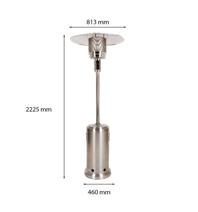 Parasol chauffant gaz professionnel