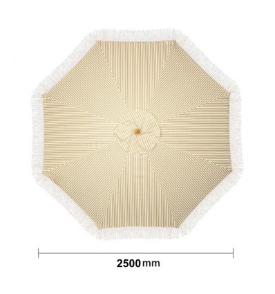 Parasol rond à rayures professionnel 2,5 m