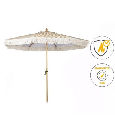 Parasol rond à rayures professionnel 2,5 m