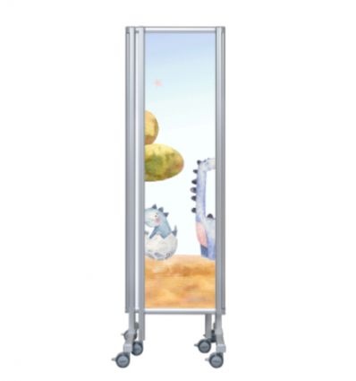 Paravent médical sur roulette en polycarbonate