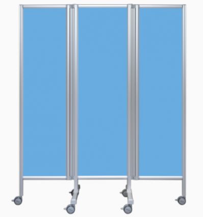 Paravent médical sur roulette en polycarbonate