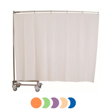 Paravent médical télescopique sur roulettes