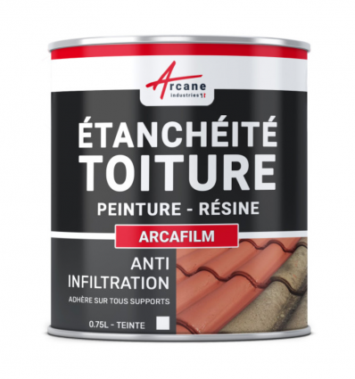 Peinture résine d'étanchéité toiture en pente