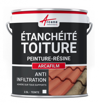 Peinture résine d'étanchéité toiture en pente