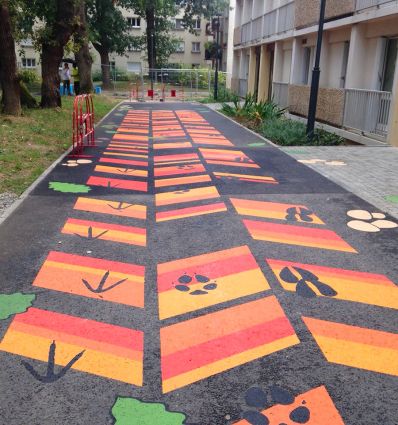 Peinture Routière à l’Eau en Couleur