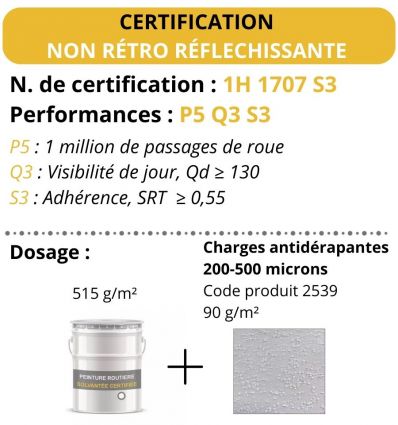 Peinture Routière Solvantée Blanche Certifiée sans toluène