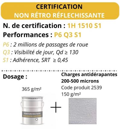 Peinture Routière Solvantée Blanche Certifiée sans toluène