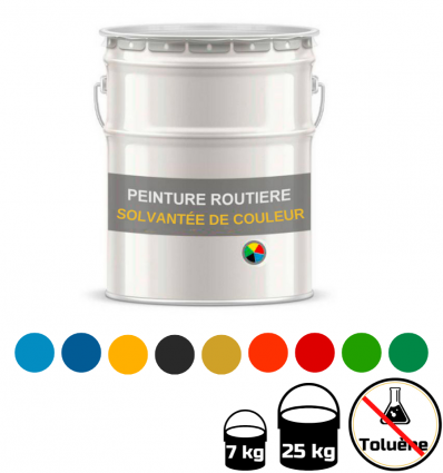 Peinture Routière Solvantée en Couleur sans toluène