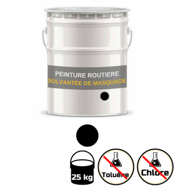 Peinture routière solvantée noir pour le masquage sans toluène et sans chlore