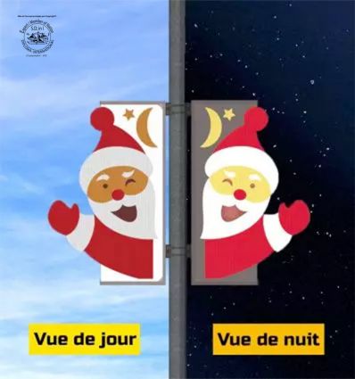 Panneau de Noël rétroréfléchissant