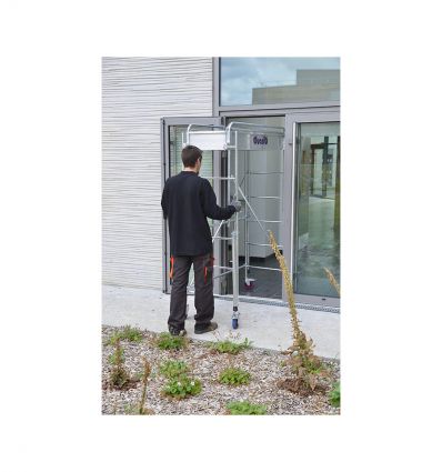 Petit échafaudage roulant en acier pliable de 3,8 m de hauteur de travail