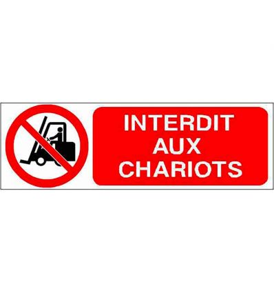 Pictogramme Chariot élévateur interdit - P006