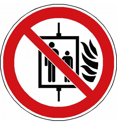Pictogramme Ne pas prendre l'ascenseur - P020