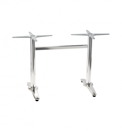 Pied de table bistrot rectangulaire en aluminium usage extérieur