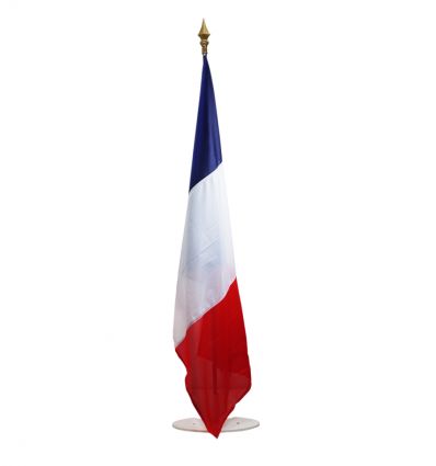 Pied en acier pour mâts et drapeaux