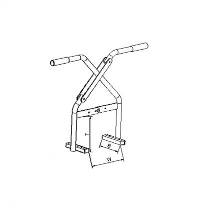 Pince à bordure manuelle fixe transversale