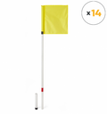 Poteau de touche rugby (lot de 14)