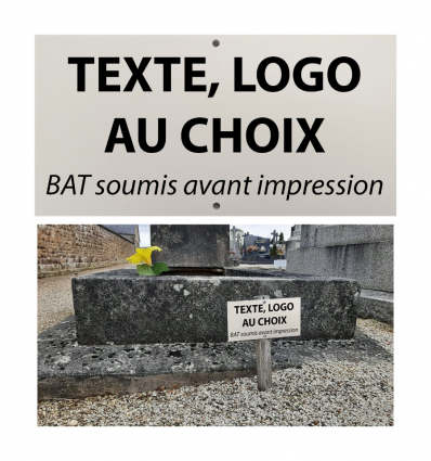 Plaque concession cimetière​