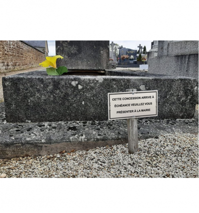 Plaque concession cimetière​