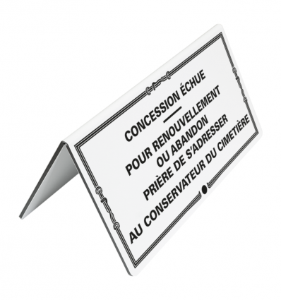 Plaque concession cimetière​