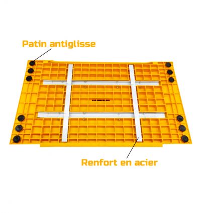 Plaque de franchissement de tranchée extensible