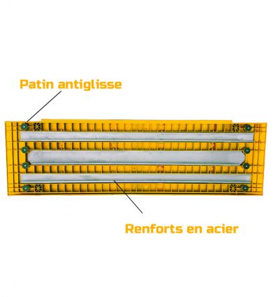 Plaque de franchissement de tranchée extensible