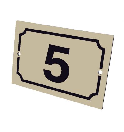Plaque de numéro de rue en aluminium