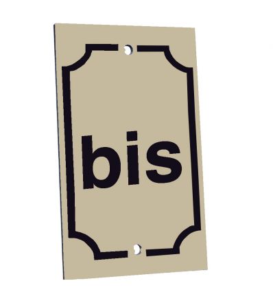 Plaque de numéro de rue en aluminium